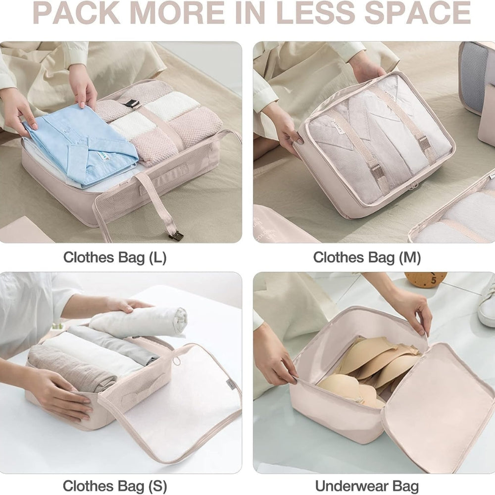 10-Piece Travel Organizer Set of Bags Portable Luggage Clothes Shoe Tidy Pouch Folding
