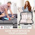 10-Piece Travel Organizer Set of Bags Portable Luggage Clothes Shoe Tidy Pouch Folding