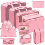 10-Piece Travel Organizer Set of Bags Portable Luggage Clothes Shoe Tidy Pouch Folding