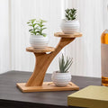 2-Tier Bamboo Storage Shelf – Compact Natural Organizer for Home, Office, and Balcony Decor