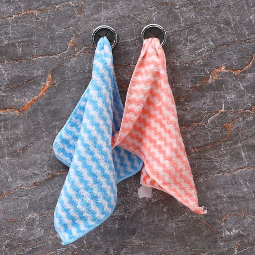 4Pcs Self-Adhesive Towel Clip – Wall-Mounted Dishcloth & Rag Holder for Bathroom or Kitchen