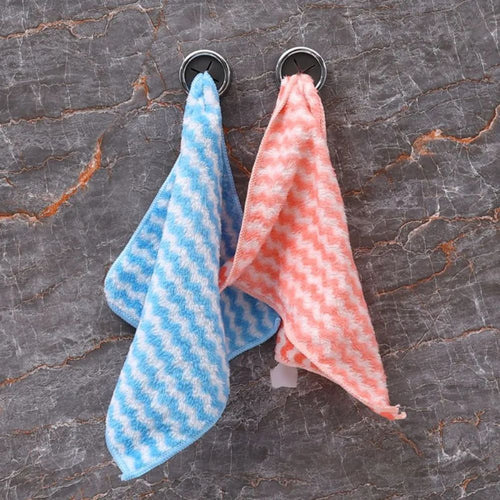 4Pcs Self-Adhesive Towel Clip – Wall-Mounted Dishcloth & Rag Holder for Bathroom or Kitchen