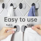 4Pcs Self-Adhesive Towel Clip – Wall-Mounted Dishcloth & Rag Holder for Bathroom or Kitchen