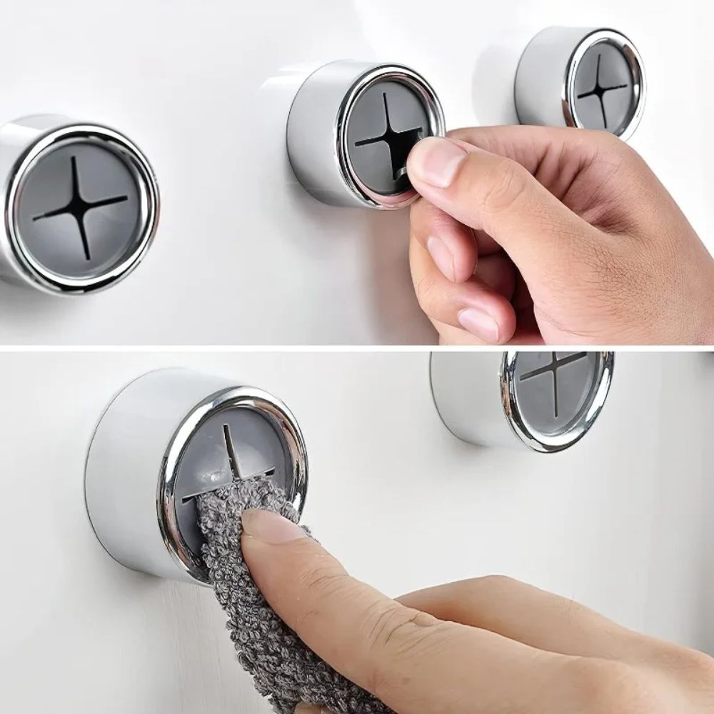 4Pcs Self-Adhesive Towel Clip – Wall-Mounted Dishcloth & Rag Holder for Bathroom or Kitchen