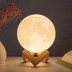 8cm LED Moon Lamp with Stand Starry Night Light for Bedroom & Decor