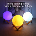 8cm LED Moon Lamp with Stand Starry Night Light for Bedroom & Decor