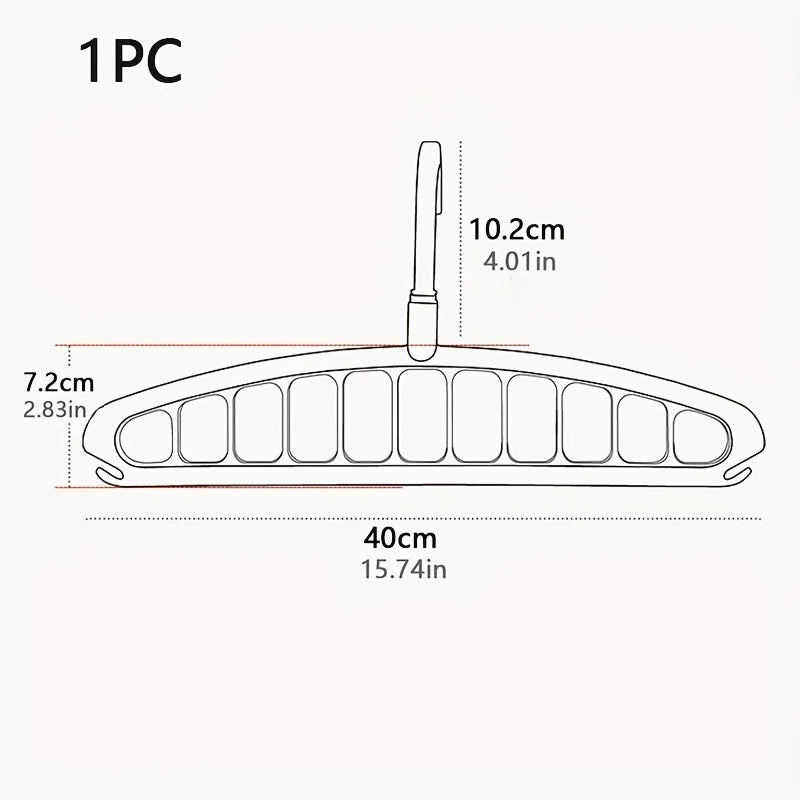 Set of 5Pcs Folding Multi-Hole Clothes Hanger – Non-Slip Space Saving Closet Organizer for Jeans, Pants, Scarves & Wardrobe Storage