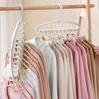 Set of 5Pcs Folding Multi-Hole Clothes Hanger – Non-Slip Space Saving Closet Organizer for Jeans, Pants, Scarves & Wardrobe Storage