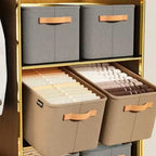 Package of 3 Thickened Clothes Organizer Boxes for Pants, Sweaters, Jeans & Wardrobe Drawer Storage