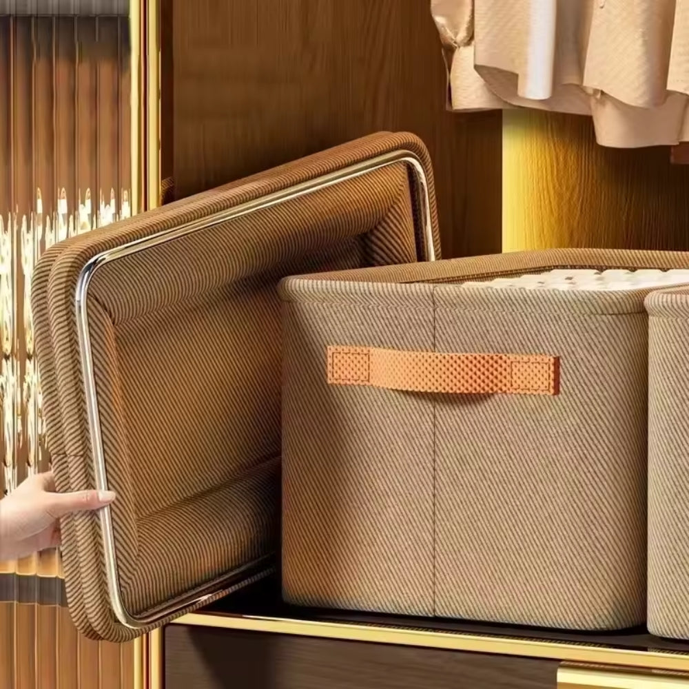 Package of 3 Thickened Clothes Organizer Boxes for Pants, Sweaters, Jeans & Wardrobe Drawer Storage