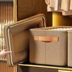 Package of 3 Thickened Clothes Organizer Boxes for Pants, Sweaters, Jeans & Wardrobe Drawer Storage