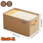 Package of 3 Thickened Clothes Organizer Boxes for Pants, Sweaters, Jeans & Wardrobe Drawer Storage