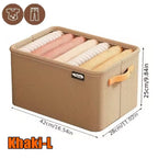 Package of 3 Thickened Clothes Organizer Boxes for Pants, Sweaters, Jeans & Wardrobe Drawer Storage