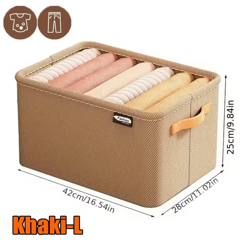 Package of 3 Thickened Clothes Organizer Boxes for Pants, Sweaters, Jeans & Wardrobe Drawer Storage