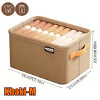 Package of 3 Thickened Clothes Organizer Boxes for Pants, Sweaters, Jeans & Wardrobe Drawer Storage