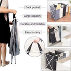 Foldable Laundry Basket with 1–3 Grids – Waterproof Dirty Clothes Organizer for Bathroom & Bedroom