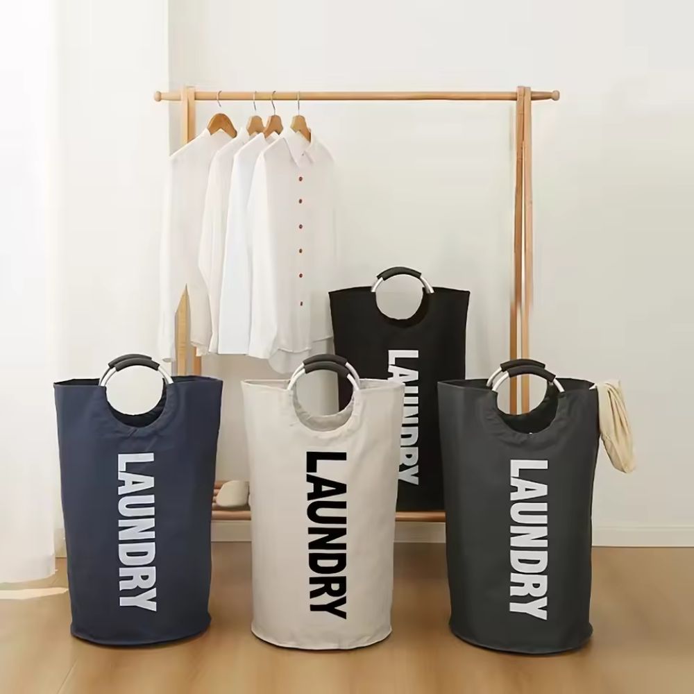 Foldable Oxford Fabric Laundry Basket – Large-Capacity Dirty Clothes Storage Bag for Home & Dorm