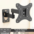 Full Motion TV Wall Mount Bracket – Adjustable Swivel, Tilt & Extend Arm for 10–32" Flat or Curved Screens