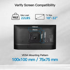 Full Motion TV Wall Mount Bracket – Adjustable Swivel, Tilt & Extend Arm for 10–32" Flat or Curved Screens