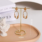 4Pcs Jewelry Display Stand with Wooden Base – Bracelet, Earring & Necklace Organizer