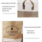 Large Capacity Foldable Laundry Basket – Fabric Dirty Clothes Storage Bin with Handles, Khaki