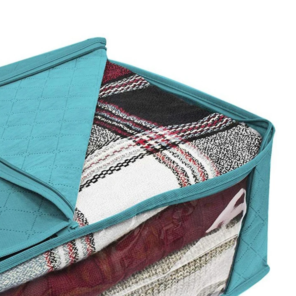 Large Capacity Folding Clothes Storage Box Organizer with Zipper
