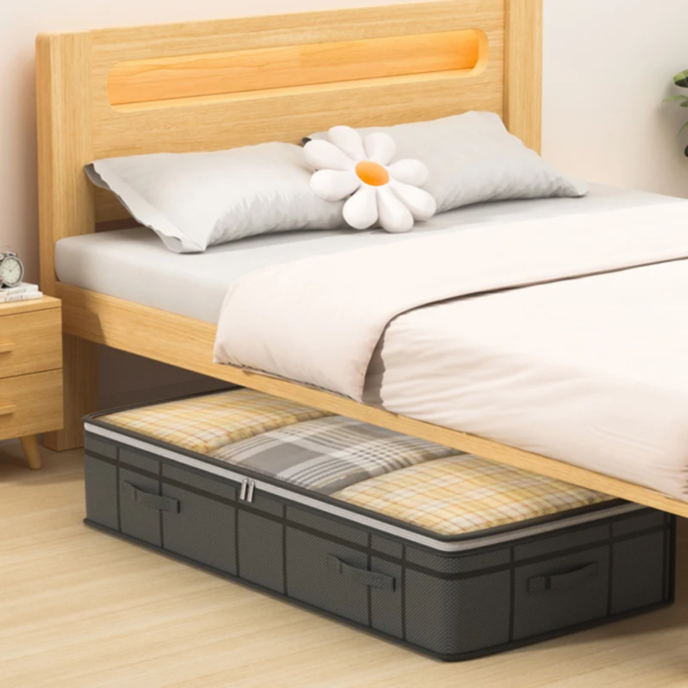Under-Bed Clothes Storage Bag – Foldable Quilt, Blanket & Clothes Organizer