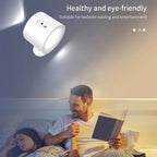 LED Wall Sconce Light – Touch Control, 360° Rotatable Double Head, 3-Color Wireless Lamp for Bedroom & Living Spaces