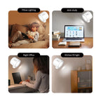 LED Wall Sconce Light – Touch Control, 360° Rotatable Double Head, 3-Color Wireless Lamp for Bedroom & Living Spaces