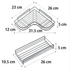 Metal Floating 1 pcs Wall Shelf Organizer – Bathroom & Kitchen Storage Rack with Drawers, Modern Space-Saving Design