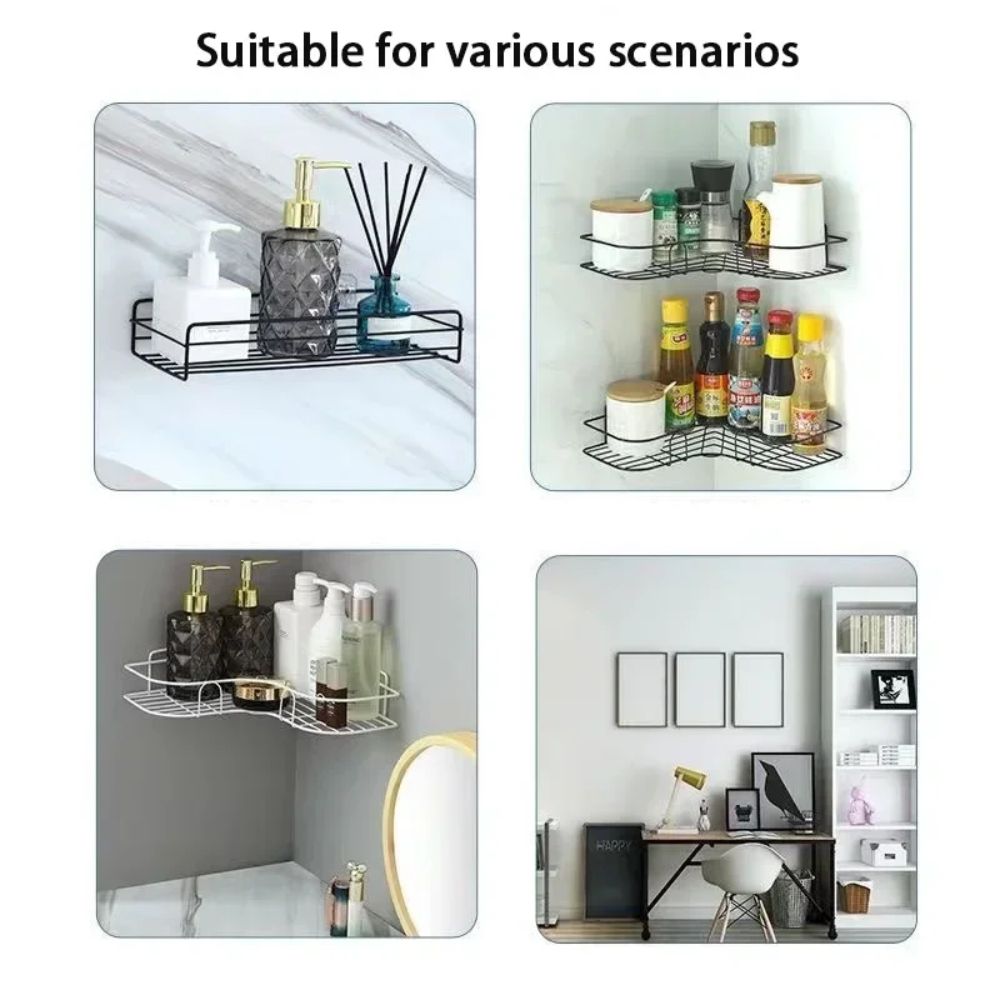 Metal Floating 1 pcs Wall Shelf Organizer – Bathroom & Kitchen Storage Rack with Drawers, Modern Space-Saving Design