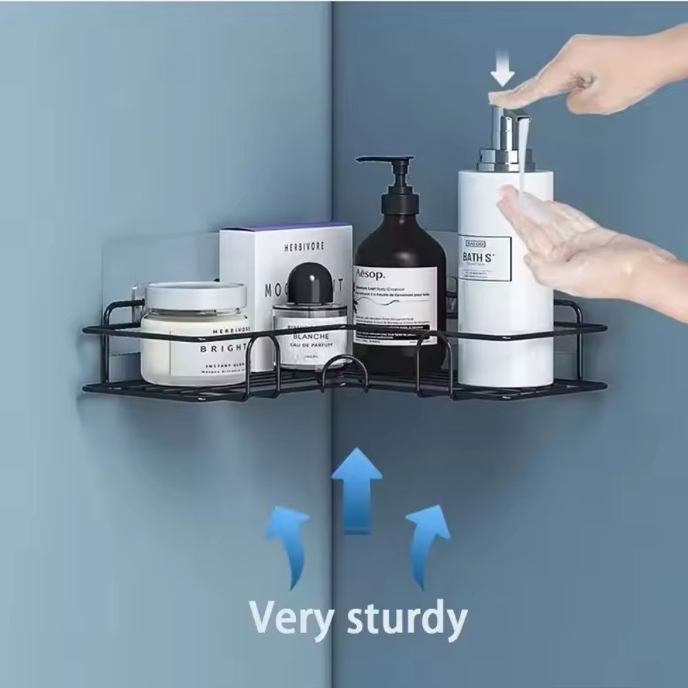 Metal Floating 1 pcs Wall Shelf Organizer – Bathroom & Kitchen Storage Rack with Drawers, Modern Space-Saving Design