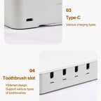 Rechargeable UV Toothbrush Sterilizer & Wall-Mounted Holder – Fast Drying with LED Display