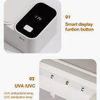 Rechargeable UV Toothbrush Sterilizer & Wall-Mounted Holder – Fast Drying with LED Display
