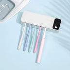 Rechargeable UV Toothbrush Sterilizer & Wall-Mounted Holder – Fast Drying with LED Display
