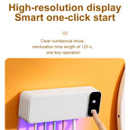 Rechargeable UV Toothbrush Sterilizer & Wall-Mounted Holder – Fast Drying with LED Display