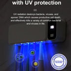 Rechargeable UV Toothbrush Sterilizer & Wall-Mounted Holder – Fast Drying with LED Display