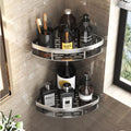Rust-Proof Strong Aluminum 2 Pcs Silver Shower Corner Shelf Caddy – No-Drill Wall-Mounted Shower Organizer for Shampoo, Towels & Bathroom Essentials