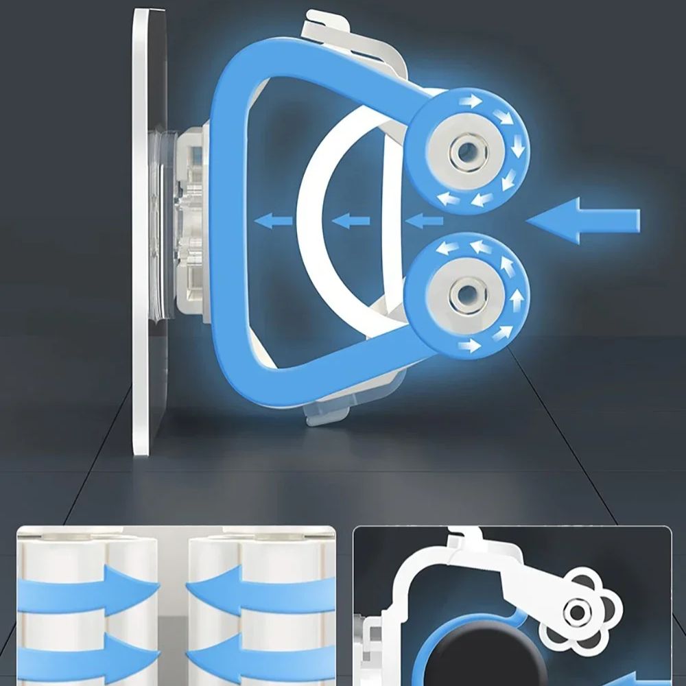 4Pcs Self-Adhesive Mop & Broom Holder – Wall-Mounted Organizer for Bathroom & Kitchen