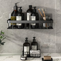 Set of 2 Wall-Mounted Shower Racks – No-Drill Bathroom Storage Shelves for Shampoo, Towels & Accessories