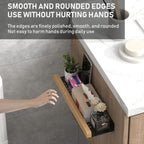 Solid Wood Wall-Mounted Bathroom Storage Rack – Washbasin Organizer Shelf for Toilet Papers & Other