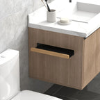 Solid Wood Wall-Mounted Bathroom Storage Rack – Washbasin Organizer Shelf for Toilet Papers & Other