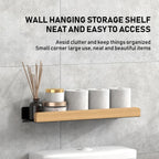 Solid Wood Wall-Mounted Bathroom Storage Rack – Washbasin Organizer Shelf for Toilet Papers & Other