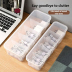 Transparent Cable & Accessory Organizer Box with Lid – Dustproof Storage Case for Home or Office
