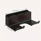 Wall-Mounted Hair Dryer Holder – No-Drill Bathroom Organizer with Cable Storage