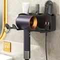 Wall-Mounted Hair Dryer Holder – No-Drill Bathroom Organizer with Cable Storage