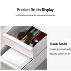 White Drawer Makeup Storage Box – Plastic Cosmetic Organizer for Dorms, Vanity & Dressing Table