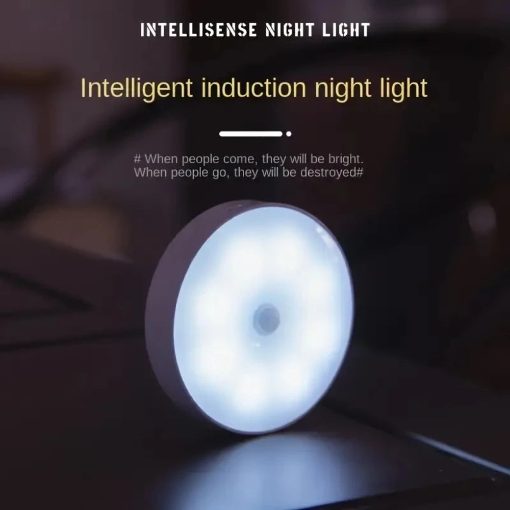 Wireless Motion Sensor Night Light – Battery-Powered LED Lamp for Bedroom, Hallway, Staircase, Closet & Home Decor