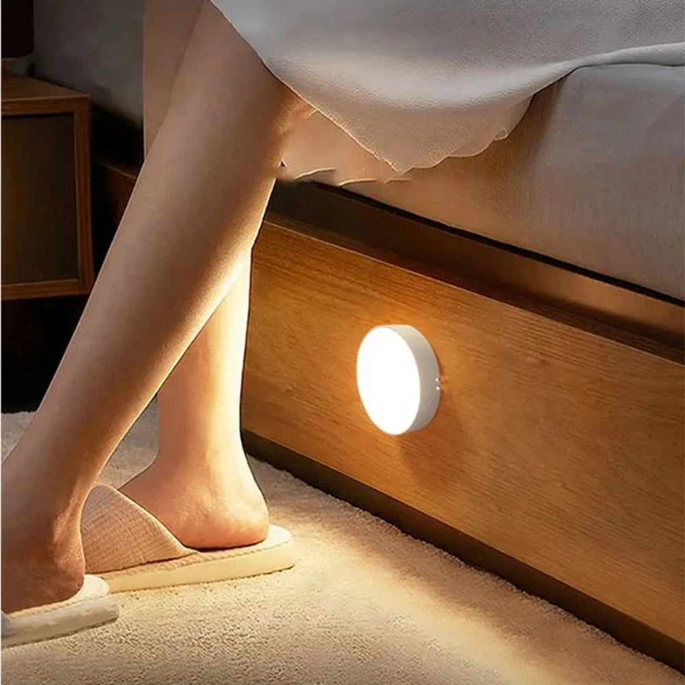 Wireless Motion Sensor Night Light – Battery-Powered LED Lamp for Bedroom, Hallway, Staircase, Closet & Home Decor