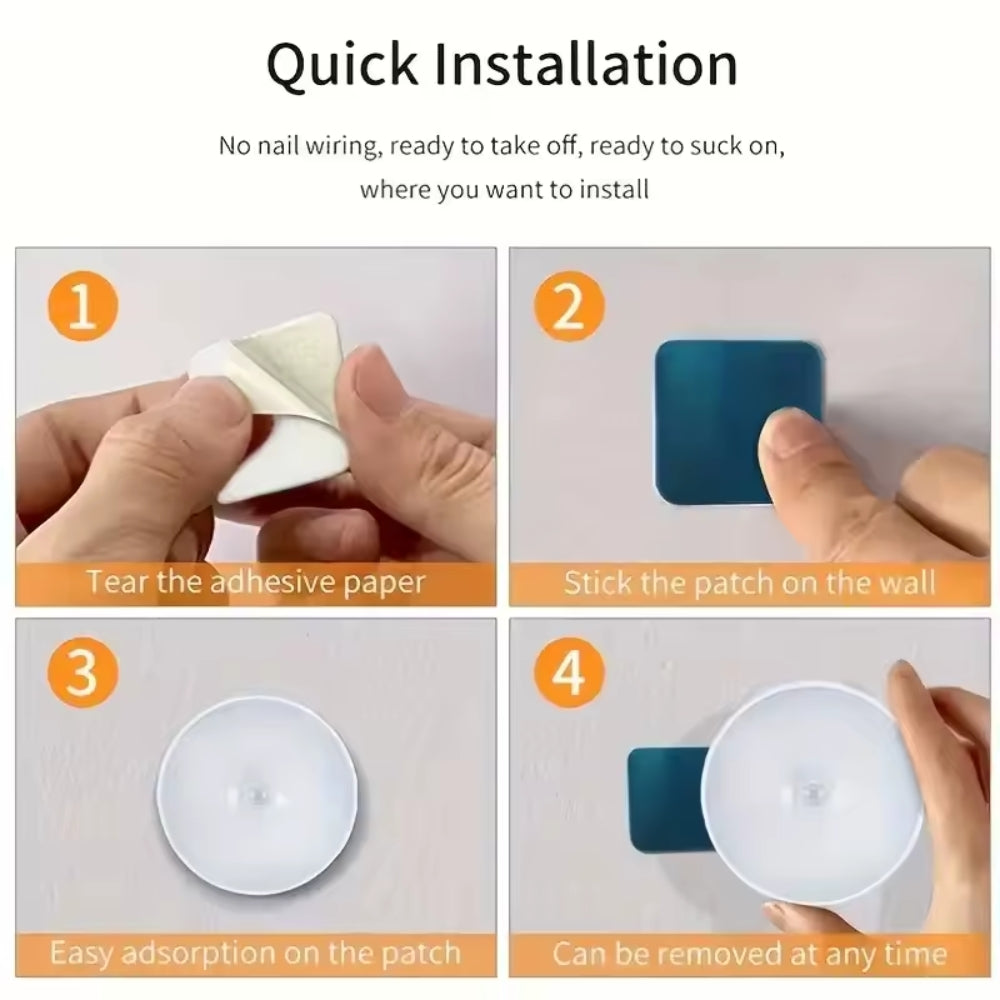 Wireless Motion Sensor Night Light – Battery-Powered LED Lamp for Bedroom, Hallway, Staircase, Closet & Home Decor